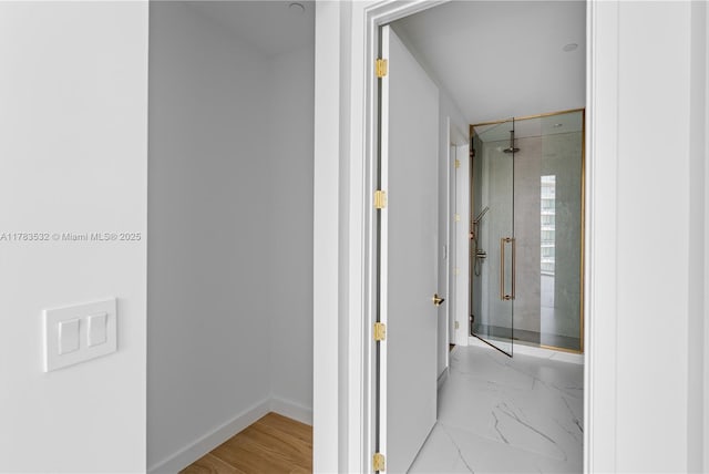 hallway with baseboards