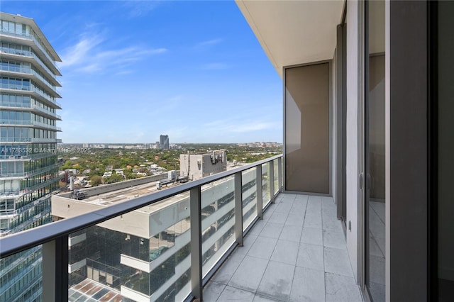 balcony with a city view