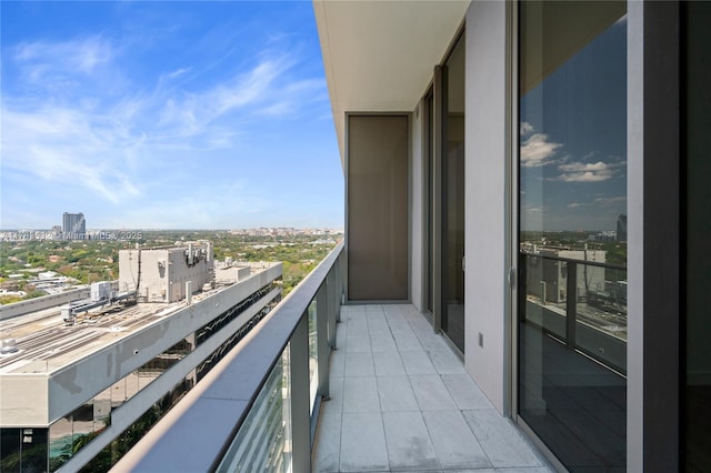 balcony with a view of city