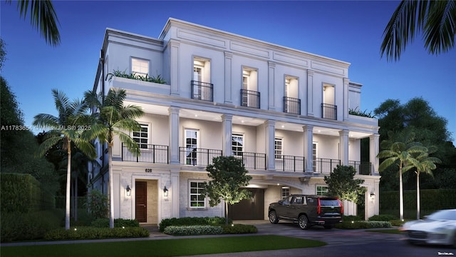 626 Malaga Ave, Coral Gables, FL 33134 - view of property with a balcony and stucco siding