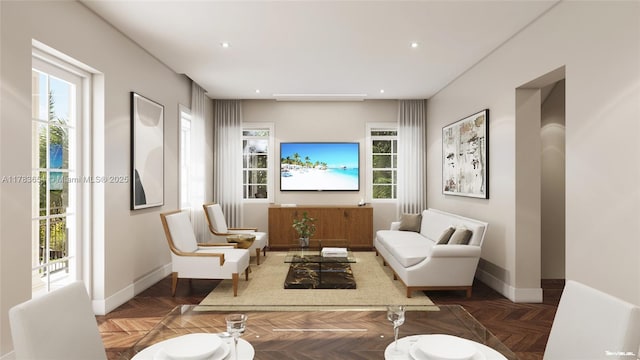 626 Malaga Ave, Coral Gables, FL 33134 - sitting room with healthy amount of natural light and recessed lighting