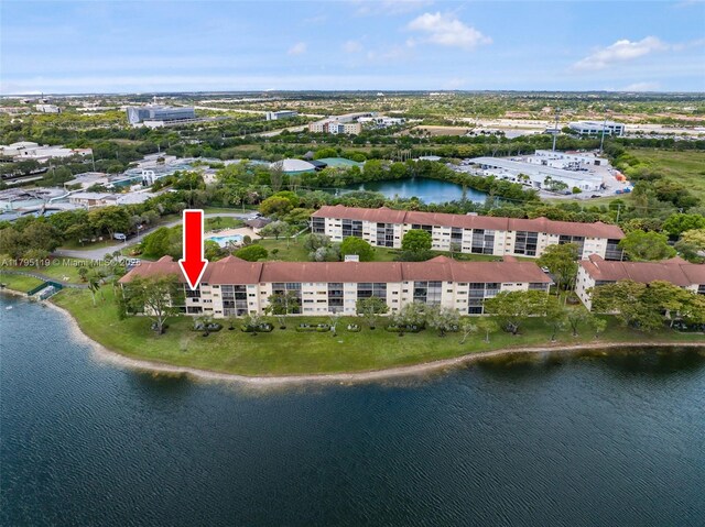 1351 SW 141st Ave Unit 313G, Pembroke Pines, FL 33027 - drone / aerial view of a large body of water and apartment complex / building