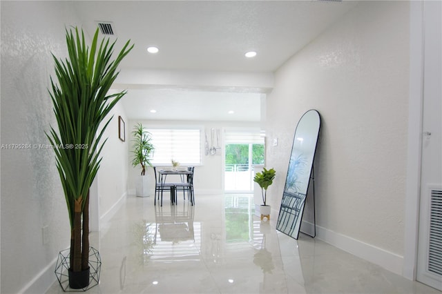 6121 Coral Way, Miami, FL 33155 - hallway with recessed lighting, baseboards, and visible vents