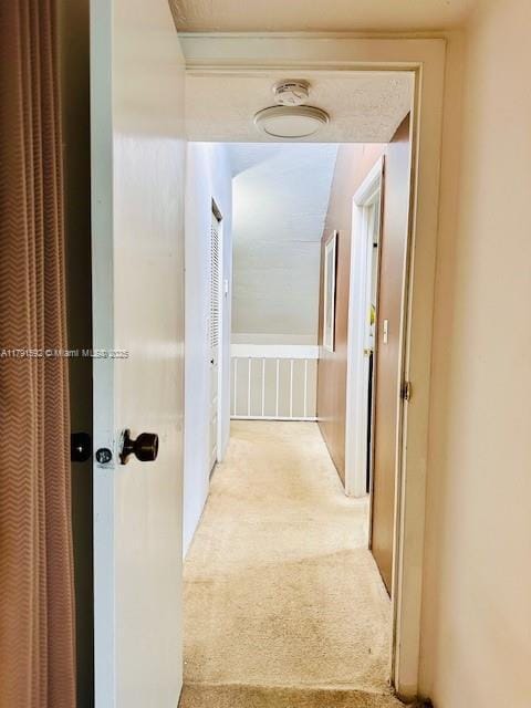 hallway with carpet