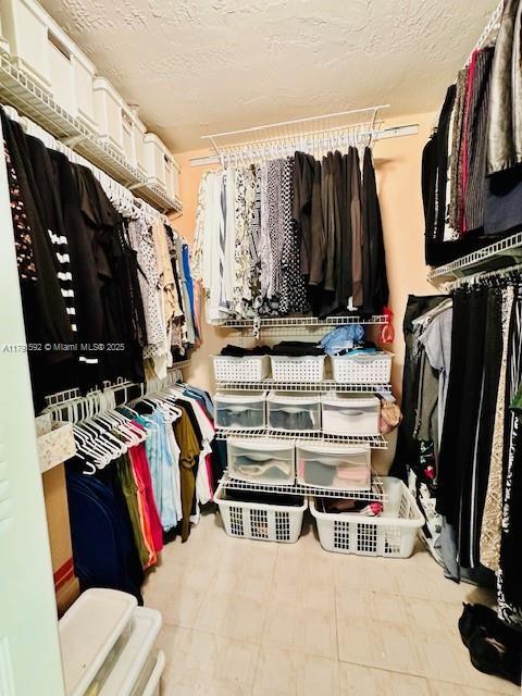 view of walk in closet