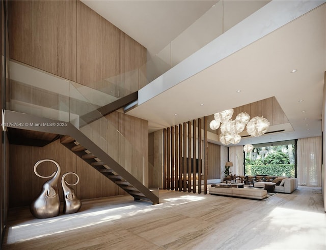 community lobby with stairs