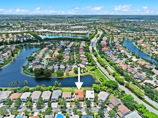 15870 NW 10th St, Pembroke Pines, FL 33028 - aerial view of property's location featuring nearby suburban area and a nearby body of water