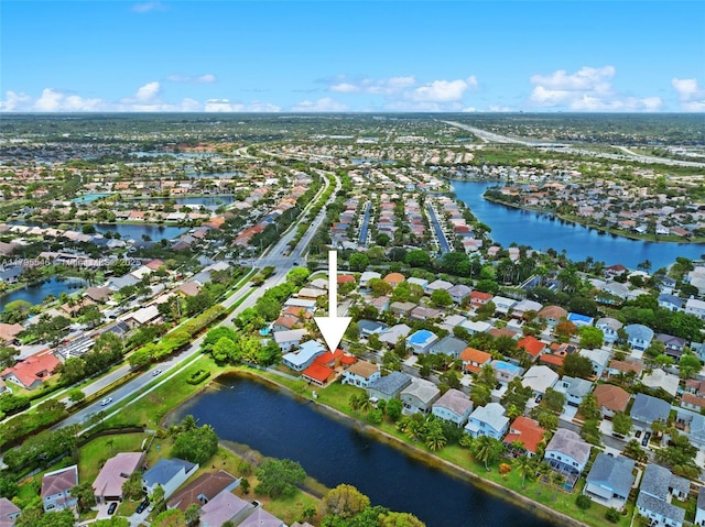 15870 NW 10th St, Pembroke Pines, FL 33028 - aerial overview of property's location featuring a nearby body of water and nearby suburban area