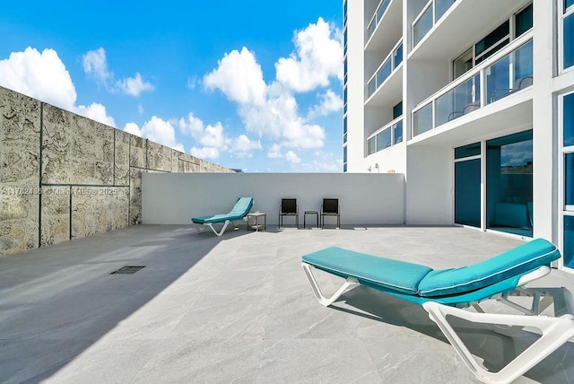 view of patio / terrace with fence