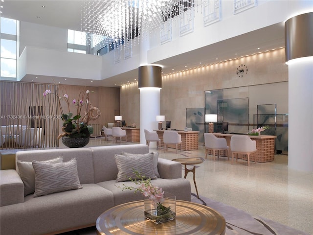 6801 Collins Ave Unit 604, Miami Beach, FL 33141 - common area featuring a towering ceiling