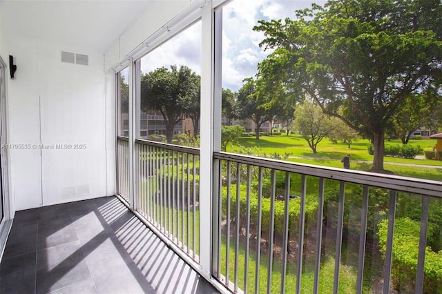 balcony with visible vents