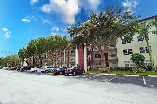 view of uncovered parking lot