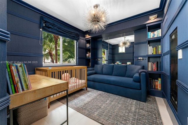 125 Jefferson Ave Unit 113, Miami Beach, FL 33139 - interior space featuring tile patterned floors and a notable chandelier