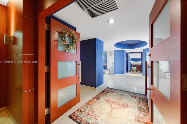 corridor featuring visible vents