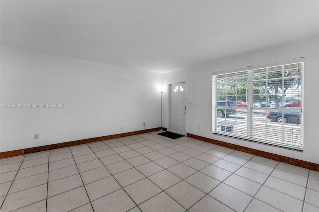 interior space with baseboards