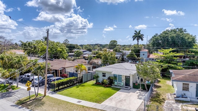 aerial view featuring a residential view