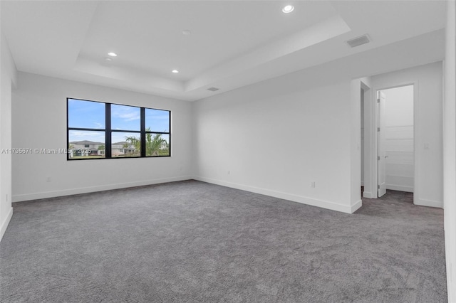 8215 Crystal Downs Ave, Boca Raton, FL 33434 - carpeted empty room with a raised ceiling, recessed lighting, and baseboards