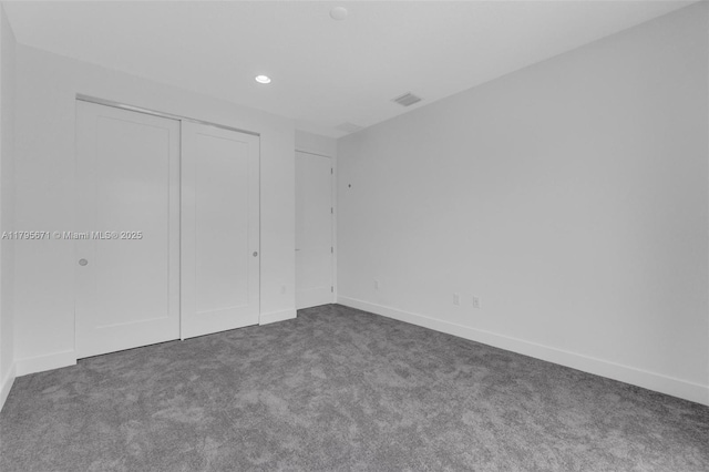 8215 Crystal Downs Ave, Boca Raton, FL 33434 - unfurnished bedroom featuring carpet floors, baseboards, recessed lighting, and a closet