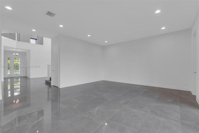 8215 Crystal Downs Ave, Boca Raton, FL 33434 - unfurnished room with recessed lighting, baseboards, and french doors