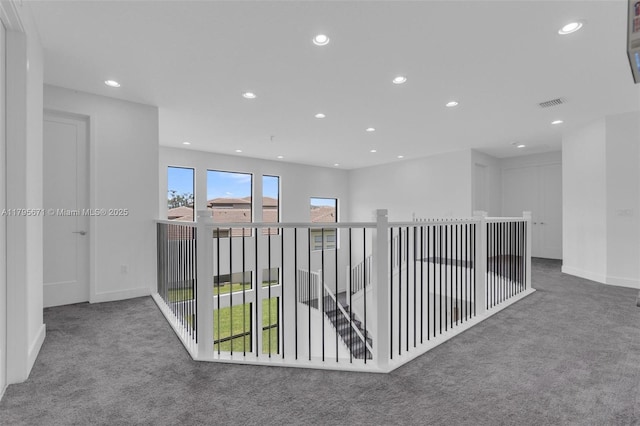 8215 Crystal Downs Ave, Boca Raton, FL 33434 - hall with carpet, recessed lighting, and baseboards
