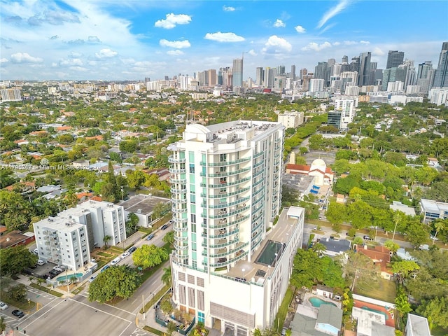 drone / aerial view featuring a view of city