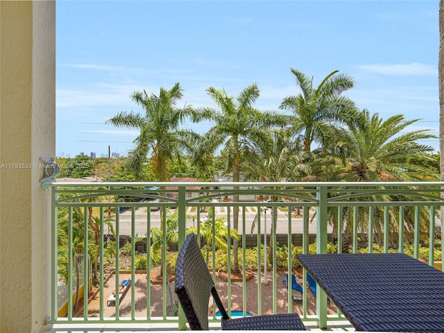 view of balcony