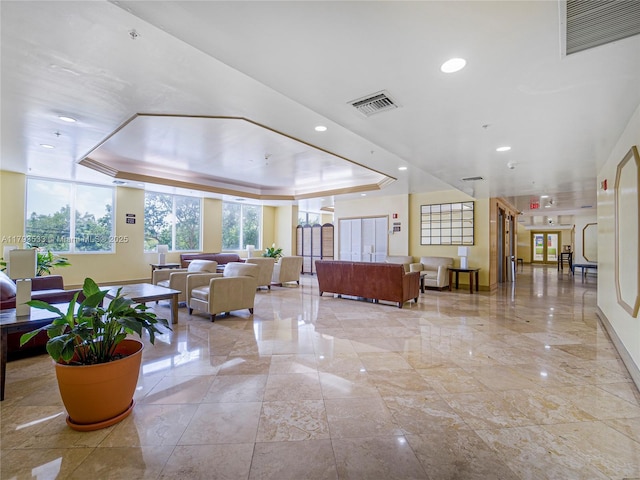 community lobby featuring visible vents