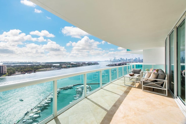 1000 S Pointe Dr Unit 1903, Miami Beach, FL 33139 - balcony featuring a view of city and a water view