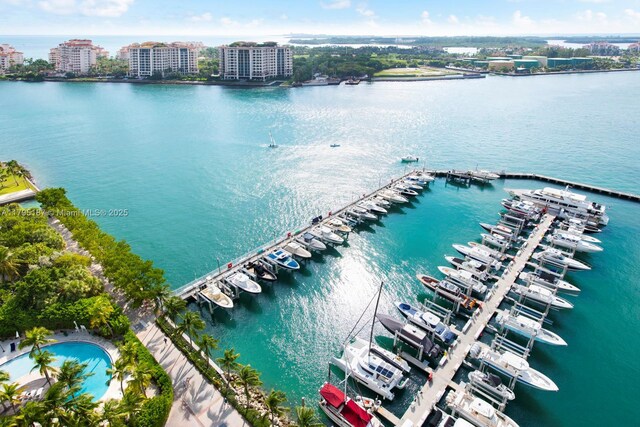 1000 S Pointe Dr Unit 1903, Miami Beach, FL 33139 - birds eye view of property featuring a water view