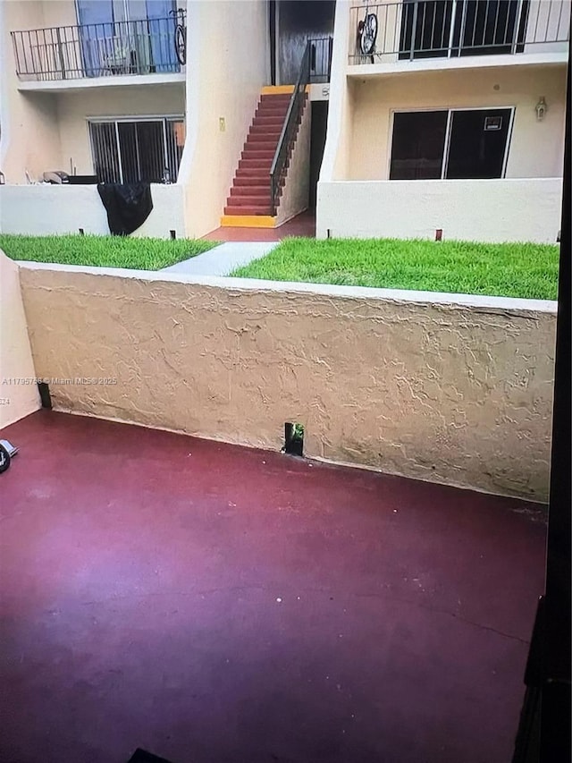 exterior space with stairway