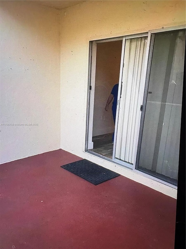 doorway to property featuring visible vents