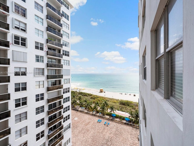 6039 Collins Ave Unit 1015, Miami Beach, FL 33140 - water view featuring a view of the beach