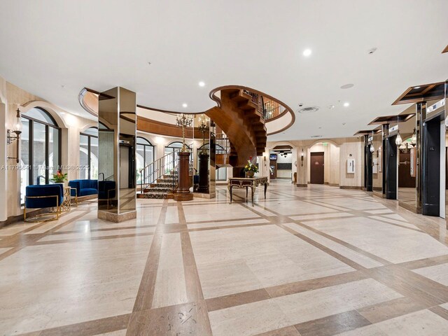 6039 Collins Ave Unit 1015, Miami Beach, FL 33140 - community lobby with stairs