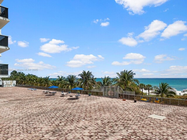 6039 Collins Ave Unit 1015, Miami Beach, FL 33140 - water view featuring fence