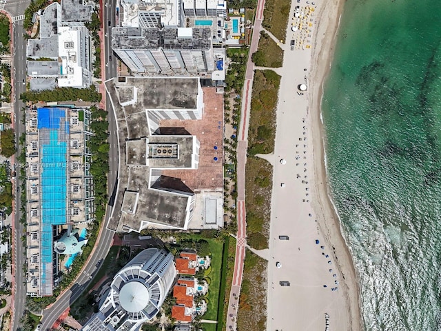 6039 Collins Ave Unit 1015, Miami Beach, FL 33140 - drone / aerial view featuring a water view
