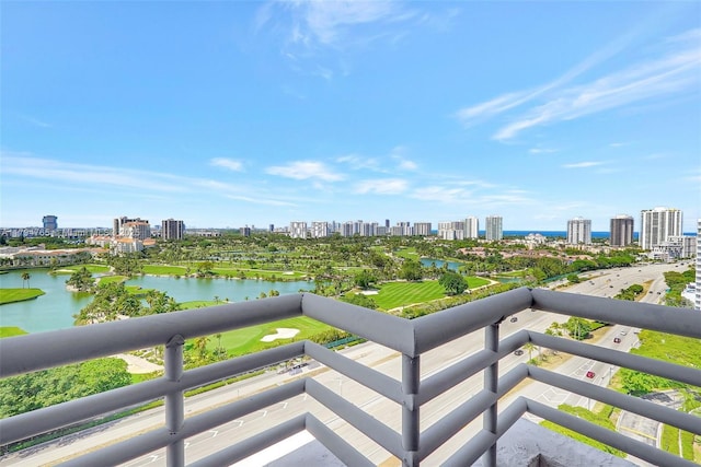 3300 NE 191st St Unit 07, Aventura, FL 33180 - balcony featuring a view of skyline and a water view