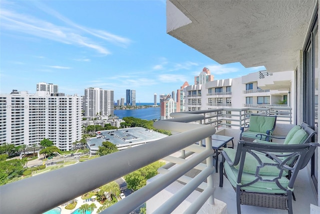 3300 NE 191st St Unit 07, Aventura, FL 33180 - balcony featuring a view of city and a water view