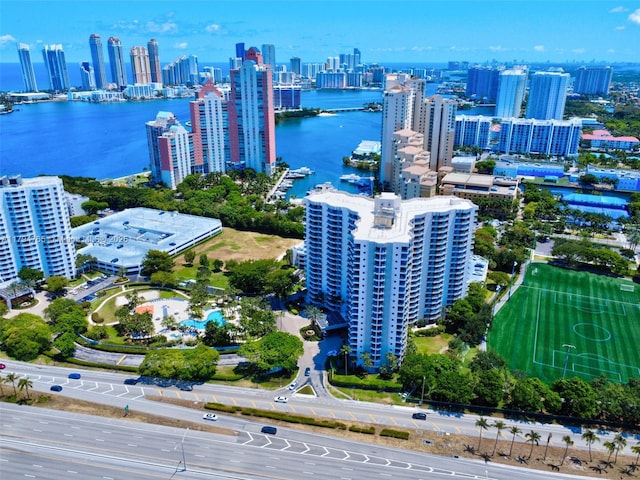 3300 NE 191st St Unit 07, Aventura, FL 33180 - drone / aerial view of a view of skyline and a large body of water