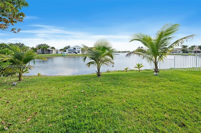 water view with fence