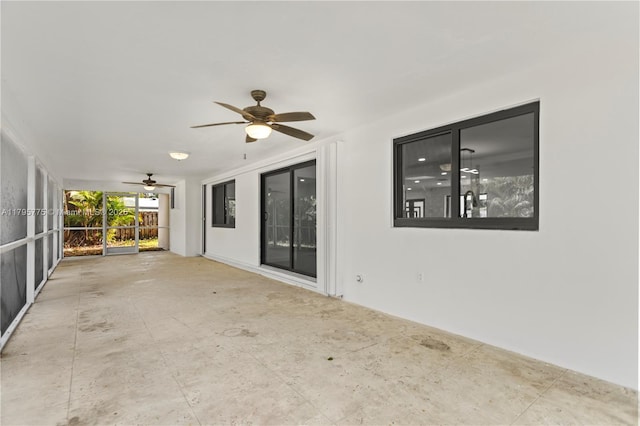 view of patio with a ceiling fan