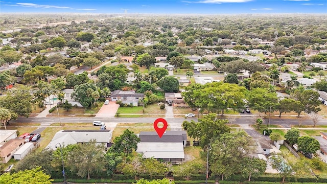 aerial view featuring a residential view