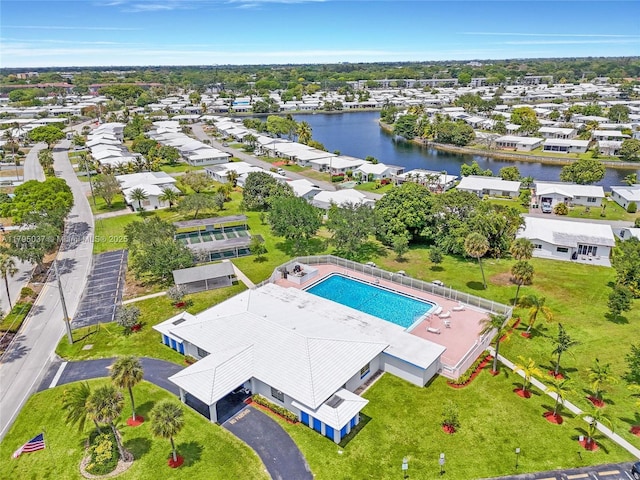 5803 NW 84th Ave, Tamarac, FL 33321 - bird's eye view with a residential view and a water view