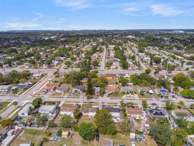 drone / aerial view with a residential view