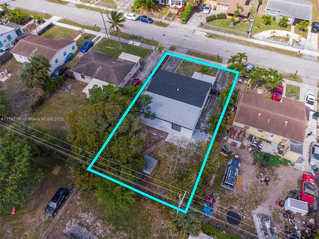 bird's eye view featuring a residential view