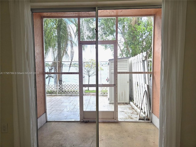 view of doorway to outside