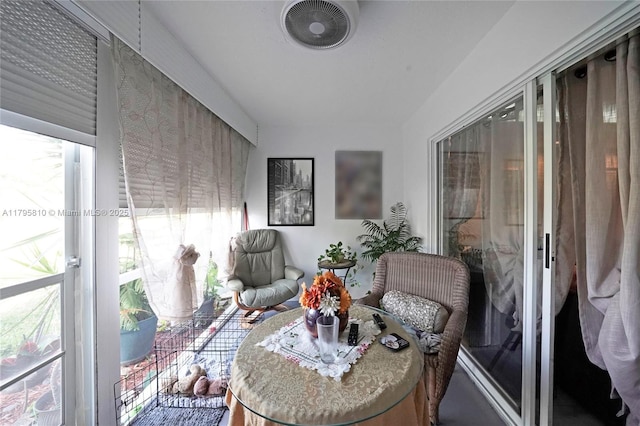 view of sunroom