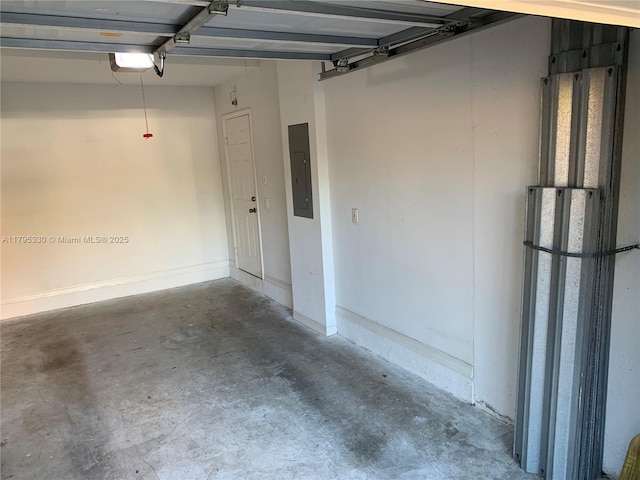 garage featuring electric panel