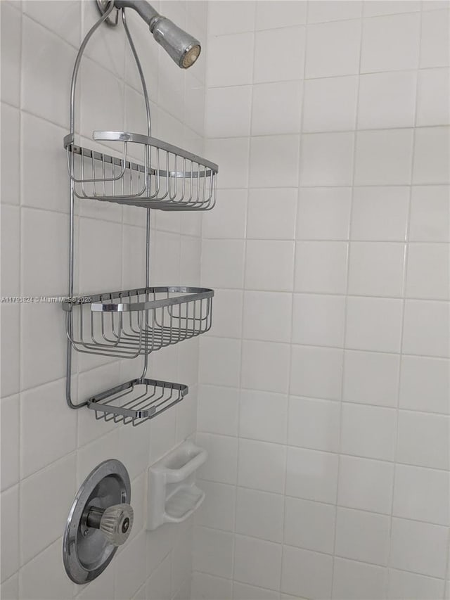 details with tiled shower
