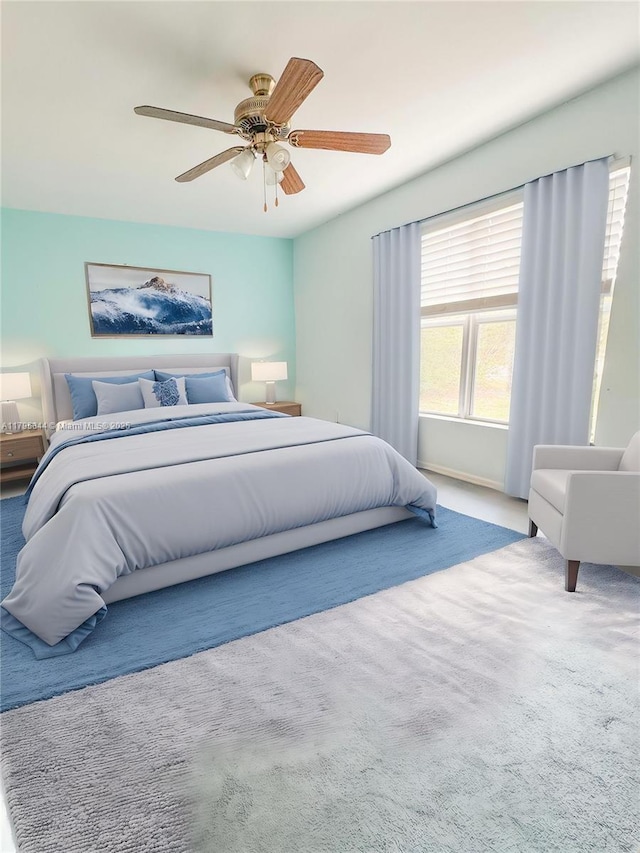 2857 Brewster St, North Port, FL 34288 - carpeted bedroom with ceiling fan