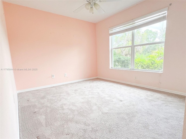 2857 Brewster St, North Port, FL 34288 - carpeted empty room featuring ceiling fan and baseboards
